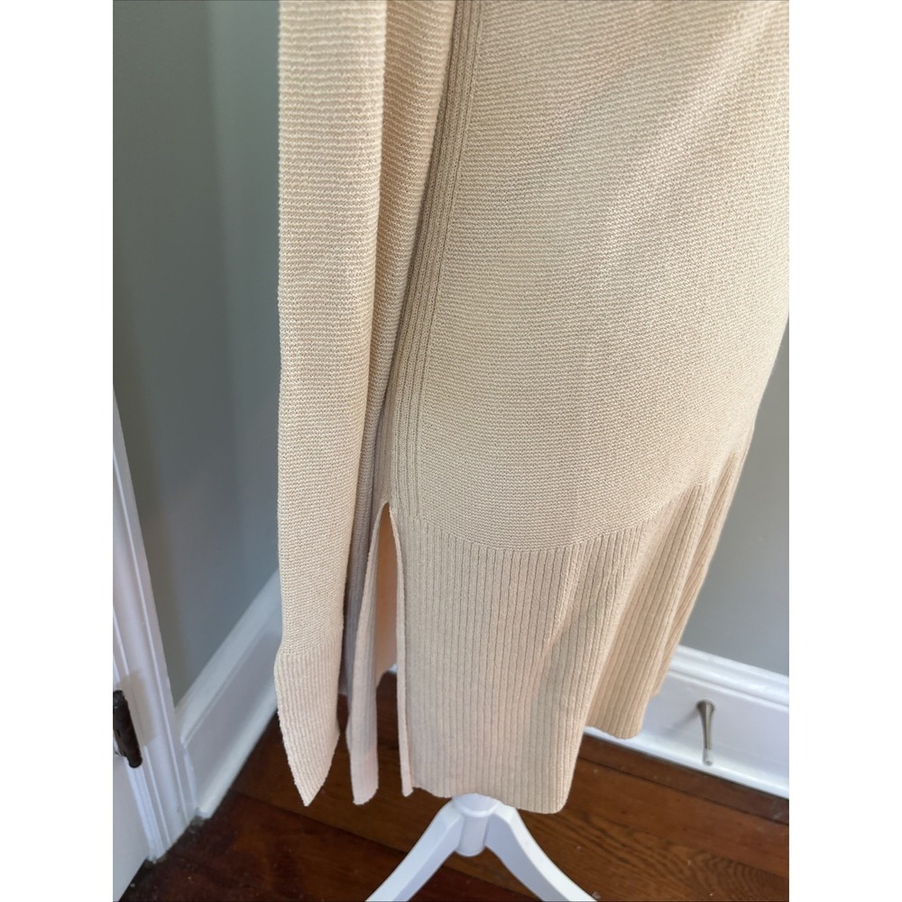 Free People Medium Ivory Criss Cross Long Sleeve Pullover Sweater Tunic - Picture 2 of 7